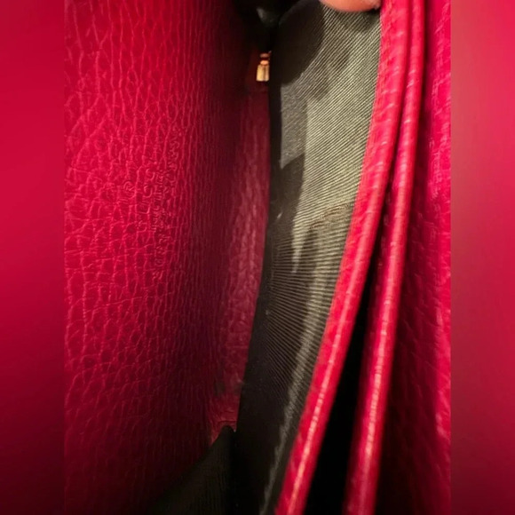 Vintage Gucci Zip Around Leather Wallet - Pink Calfskin - 1990s Pebbled Leather - Picture 9 of 9